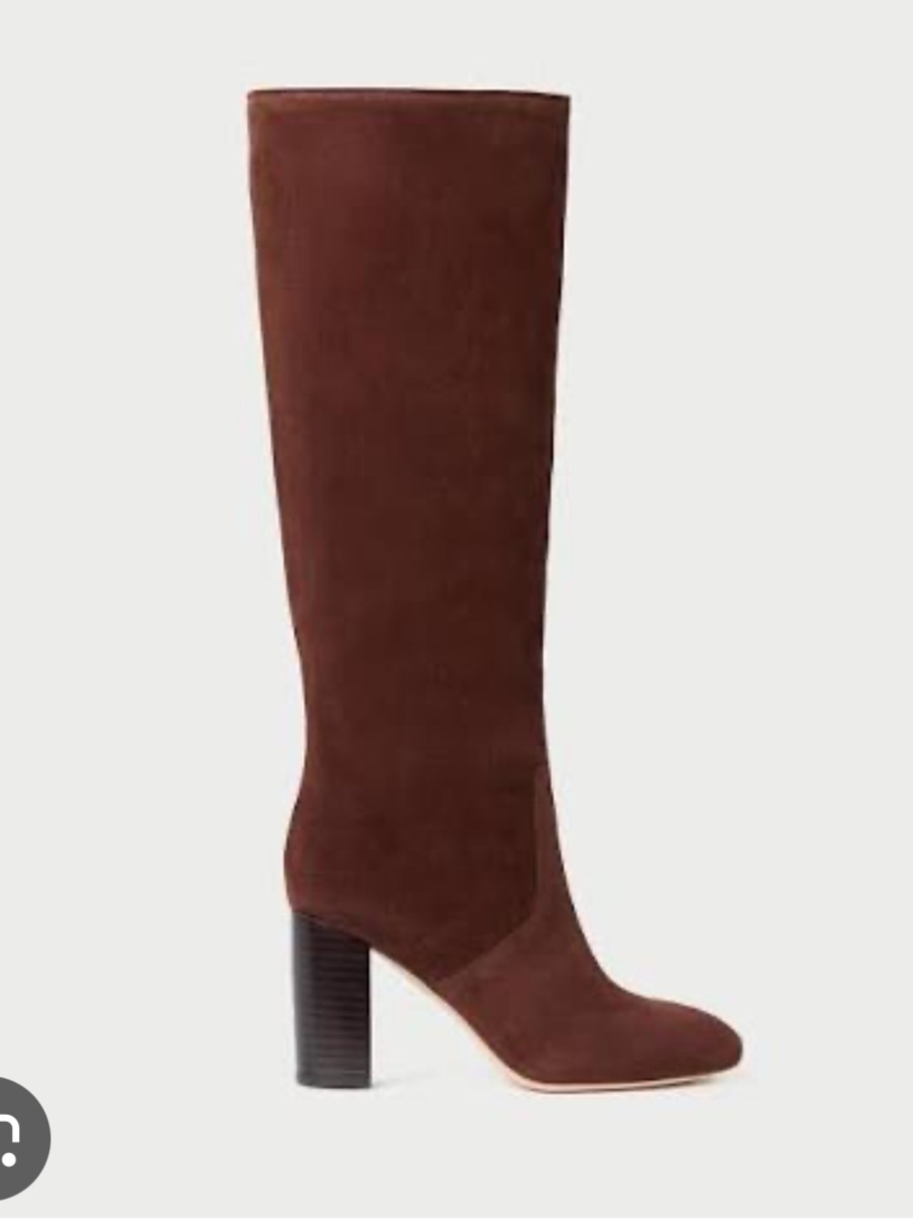 Loeffler Randall goldy espresso split suede boots size 8